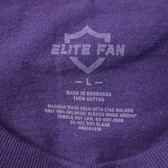 Elite Fan Clemson Tigers T-Shirt Purple Orange White Paw Logo NWOT Men's Large L - Picture 4 of 4